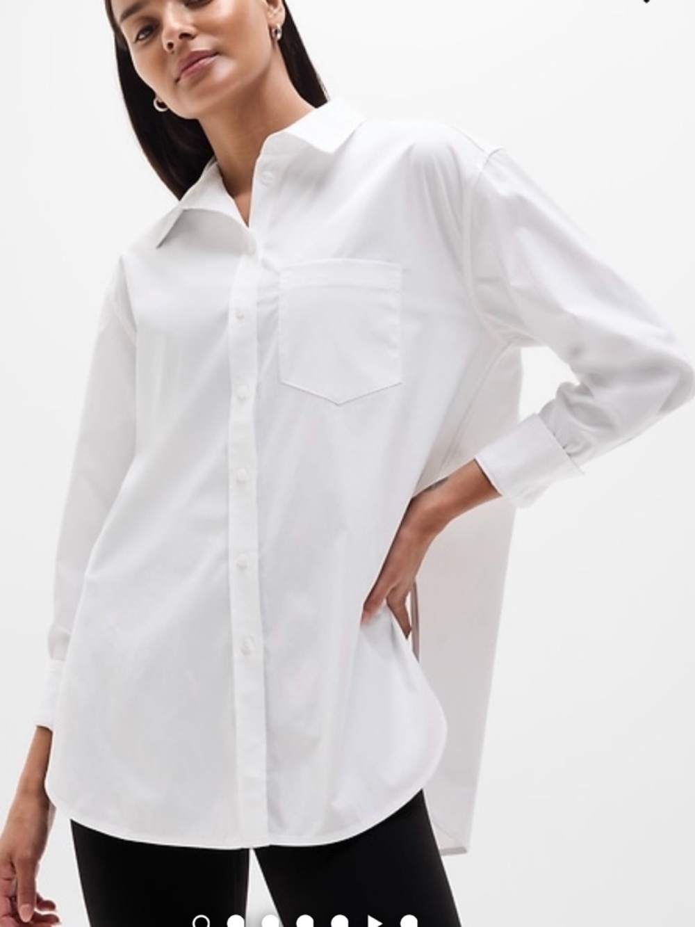 Athleta Midday Oversized Poplin Shirt M